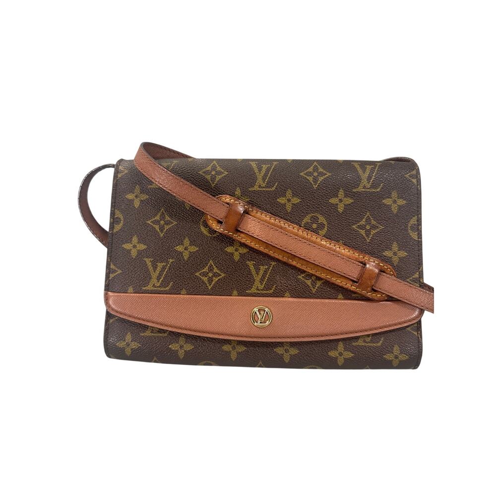 Louis Vuitton Monogram Bordeaux 24 Shoulder Bag LV Logo Classic